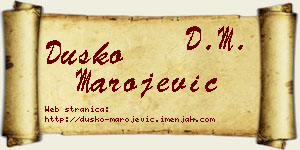 Duško Marojević vizit kartica